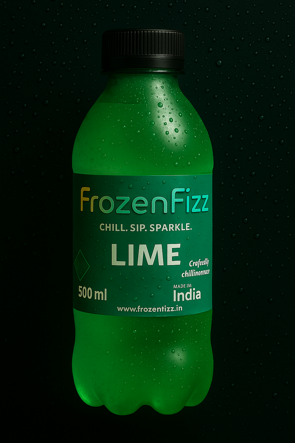 Lime flavored FrozenFizz bottle